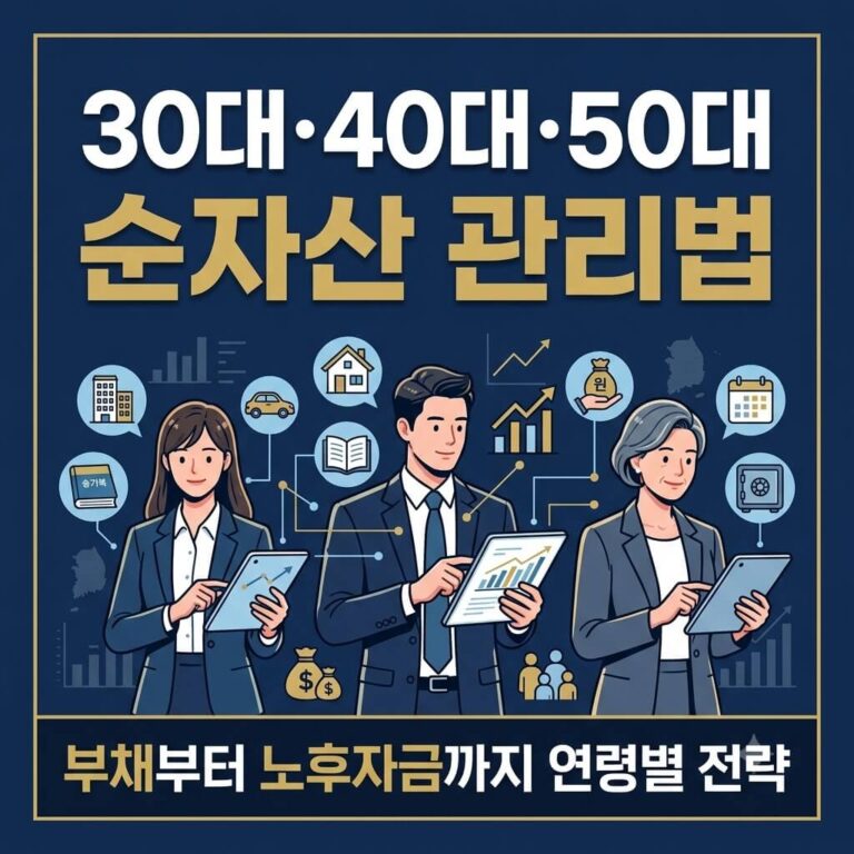30대·40대·50대 연령별 순자산 관리법｜자산·부채·노후 준비 전략