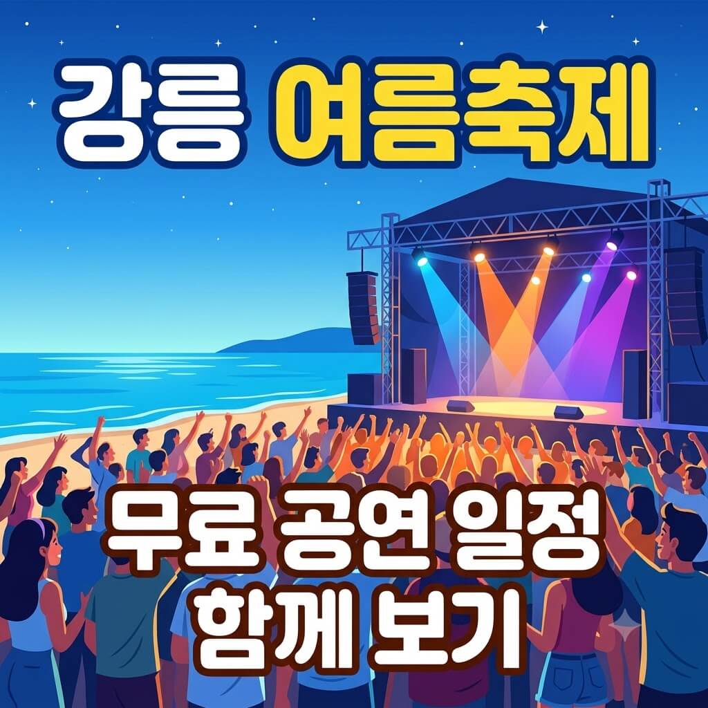 강릉 여름축제와 무료 공연 일정