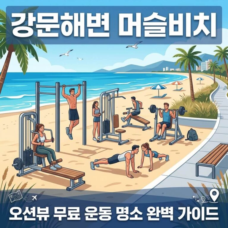 강문해변 머슬비치 완벽 가이드｜위치, 운동시설, 이용방법, 포토존까지