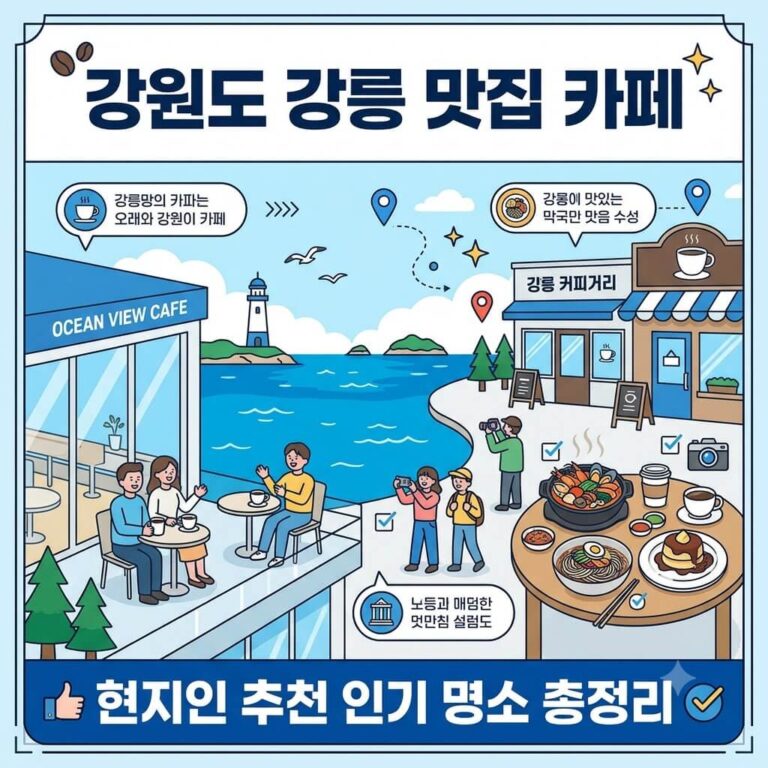 강원도 강릉 맛집 카페 추천 2026, 현지인도 찾는 인기 명소 총정리