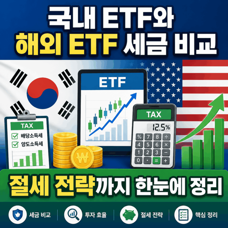 국내 ETF와 해외 ETF 세금 비교, 어떤 투자가 더 유리할까? 2026년 기준 완벽 정리