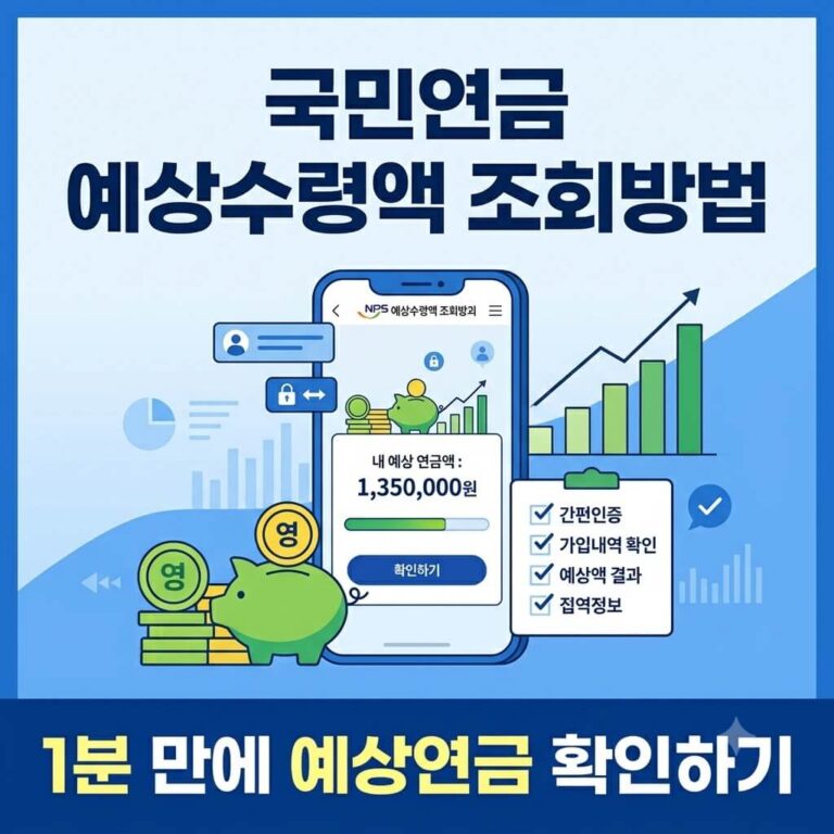 국민연금 예상수령액 조회방법 자세히 보기｜모바일·PC 조회부터 예상연금 계산까지