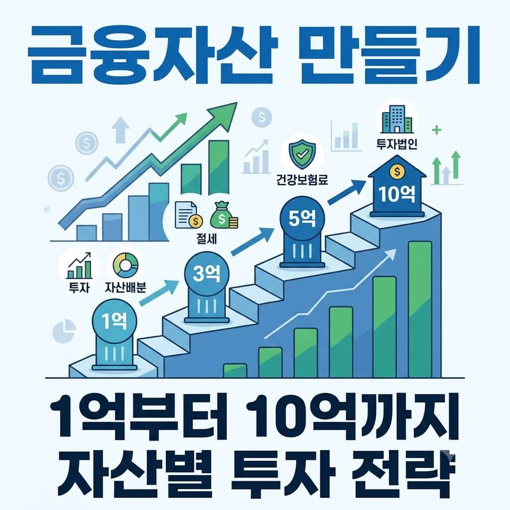 금융자산 만들기 로드맵｜1억부터 10억까지 자산 규모별 투자 전략과 절세 방법 총정리