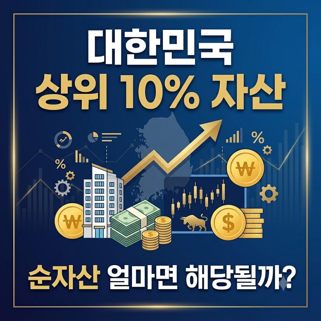대한민국 상위 10% 자산 기준 확인하기｜2025년 순자산 얼마면 해당될까