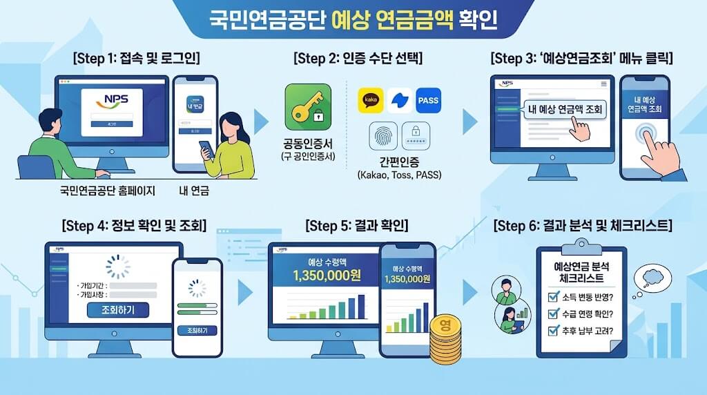 모바일·PC 조회부터 예상연금 계산까지