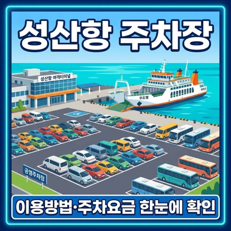 성산항 주차장 이용방법 총정리! 주차요금·무료주차·할인정보까지 한눈에