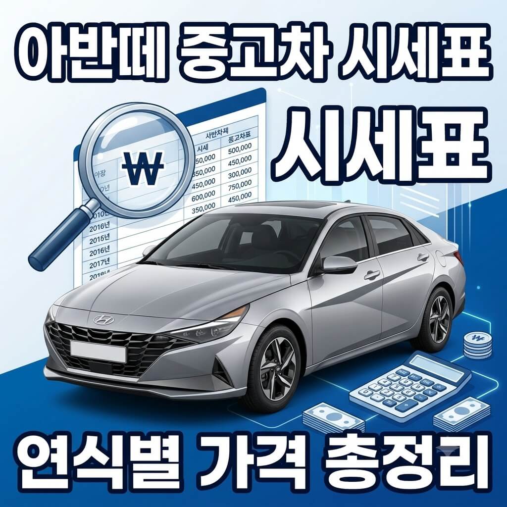 아반떼-중고차-시세표-가격정리｜CN7·AD-연식별-가격-비교