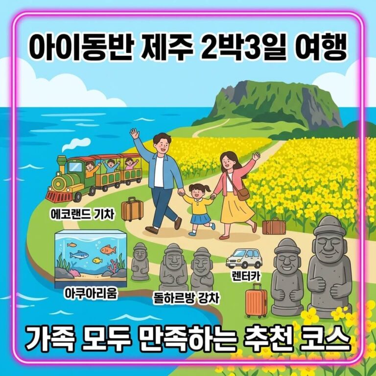아이동반 제주 2박3일 여행 코스 추천｜가족여행 일정부터 맛집·숙소까지 완벽 가이드