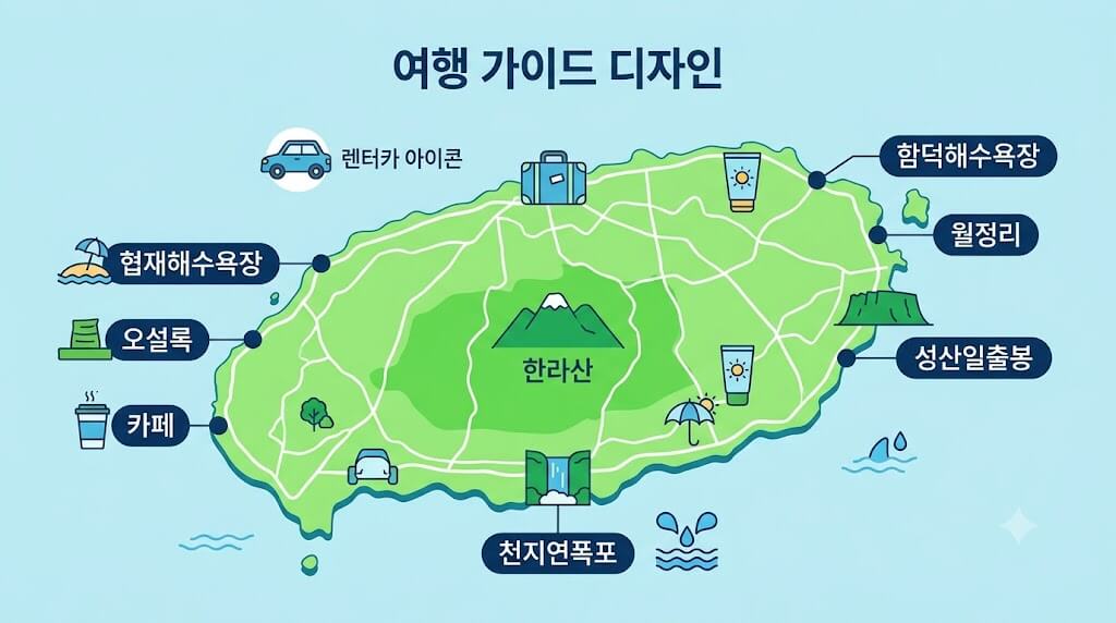 여름제주여행 지도