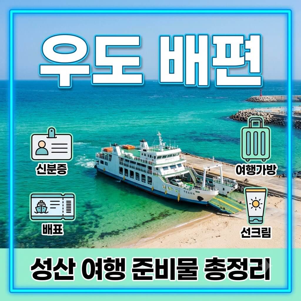 우도 배편과 성산 여행 준비물