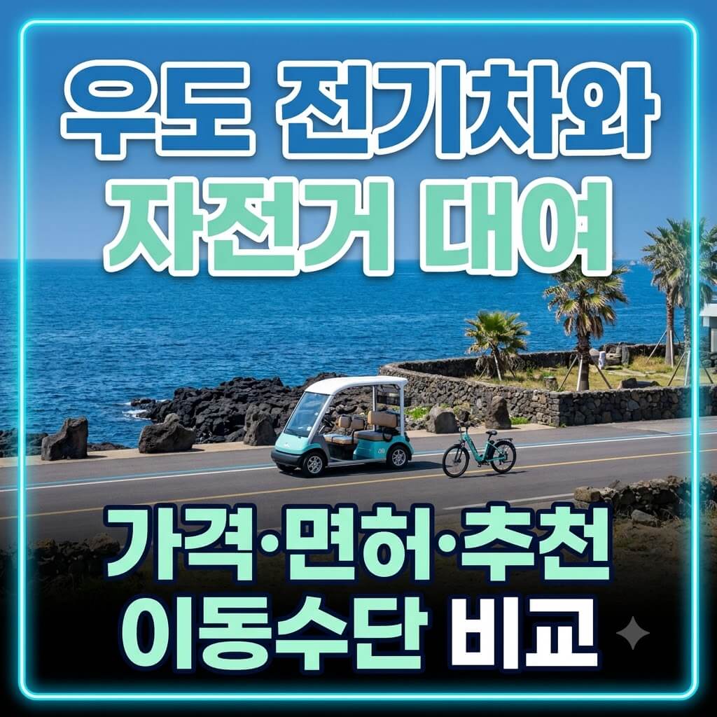 우도 전기차와 자전거 대여