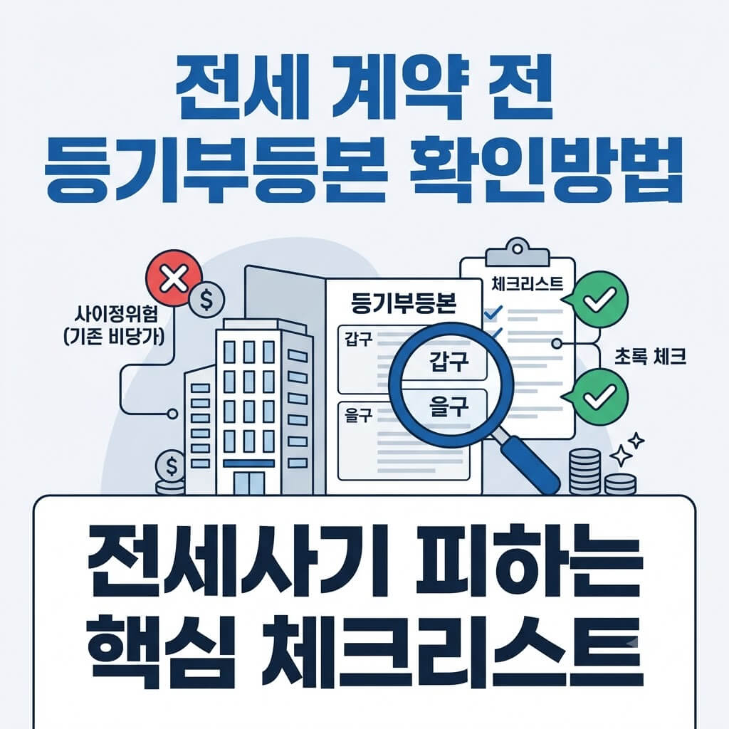 전세 계약 전 등기부등본 확인방법