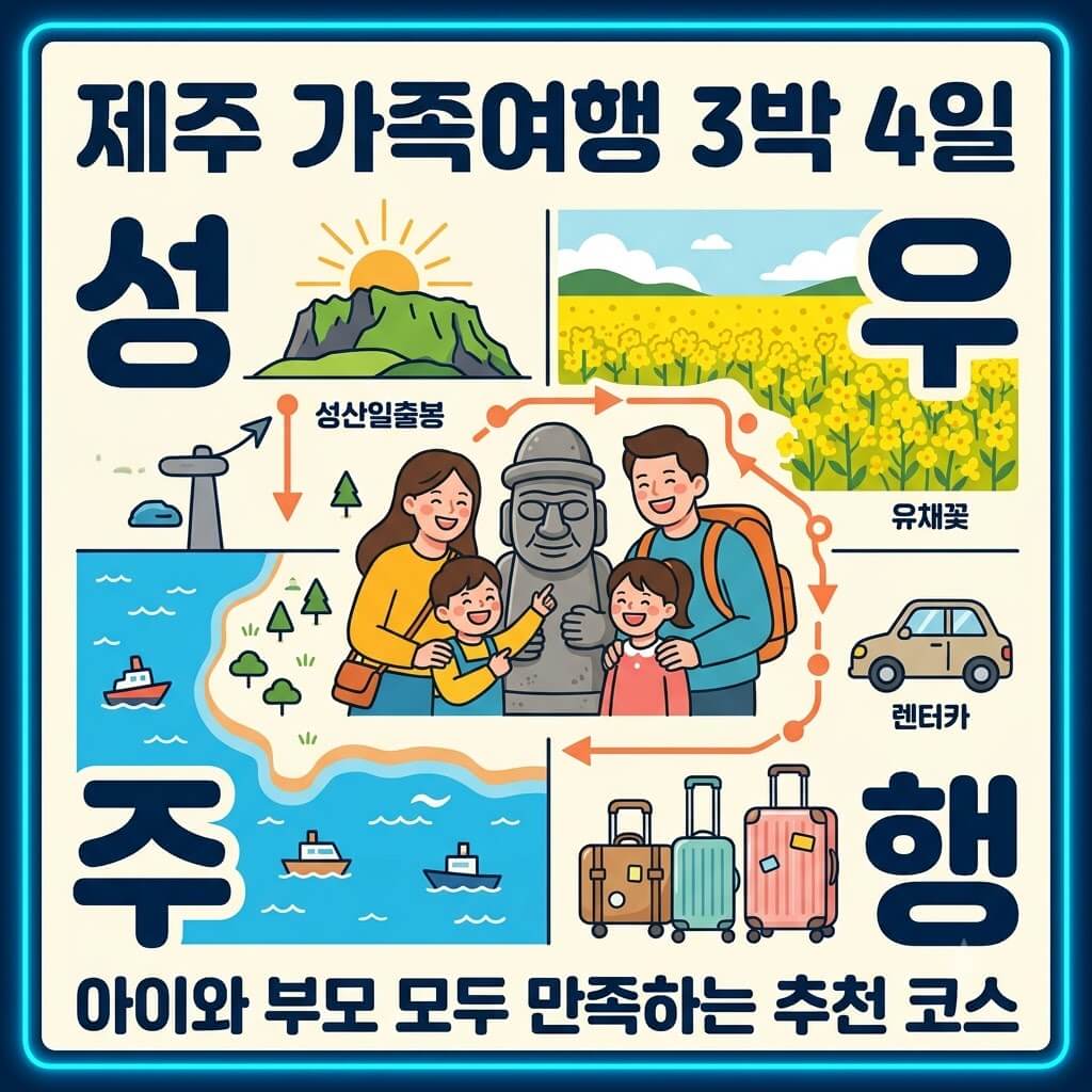 제주 가족여행, 제주 3박4일 일정