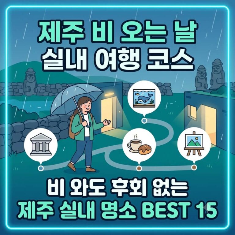 제주 비 오는 날 실내 여행 코스 추천 15곳｜아이와 커플 모두 만족하는 여행 가이드