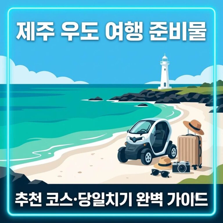 제주 우도 여행 준비물 총정리! 계절별 필수 체크리스트와 추천 코스 완벽 가이드