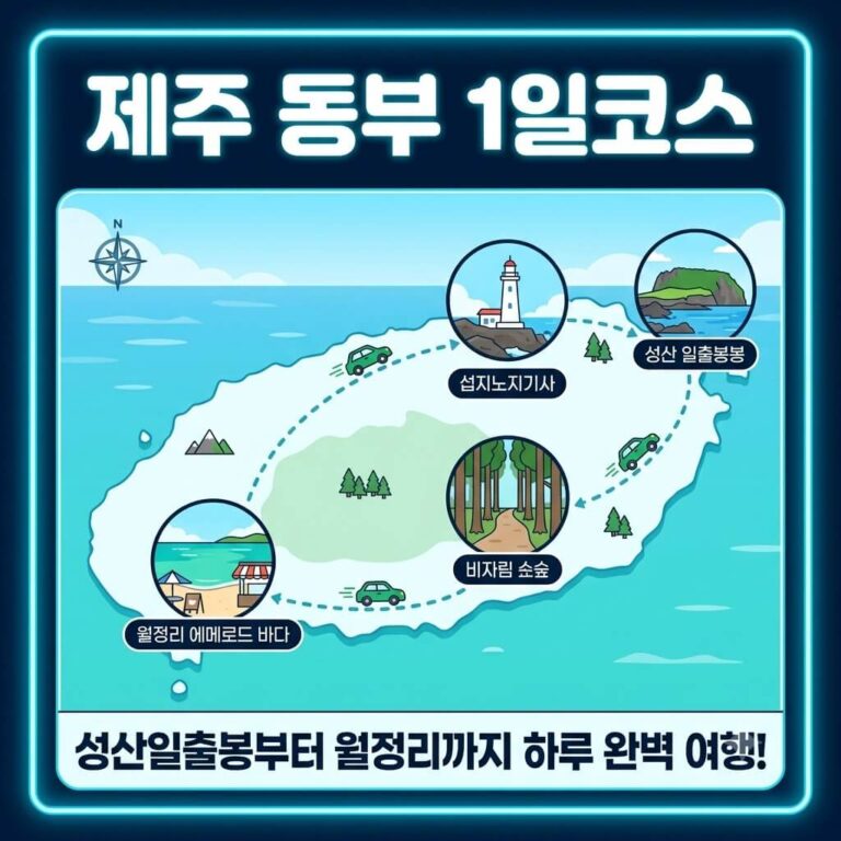 제주 동부 1일코스 추천! 성산일출봉부터 월정리까지 하루 완벽 여행코스