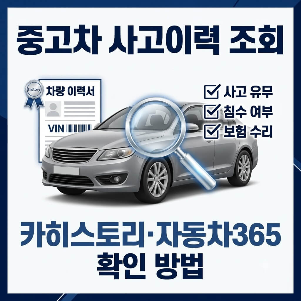 중고차 사고이력 조회 방법 확인하기｜카히스토리·자동차365 조회 가이드