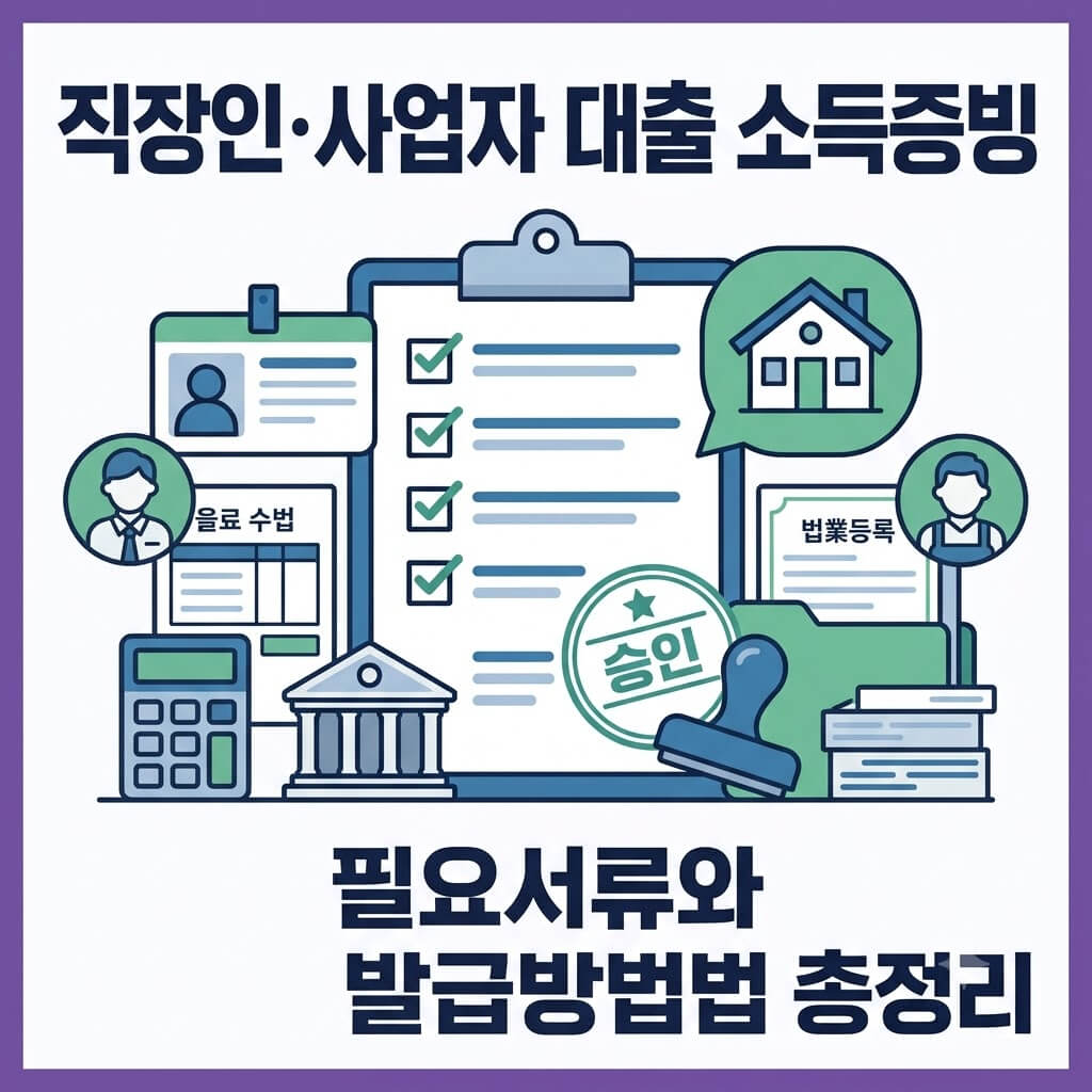 직장인·사업자 대출 소득증빙 방법