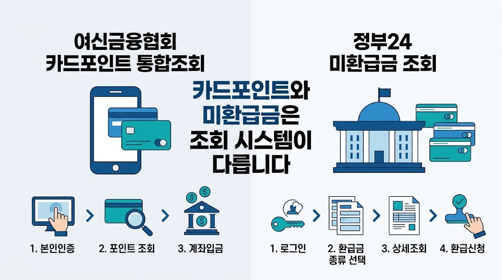 카드포인트 미환급금 통합조회 방법