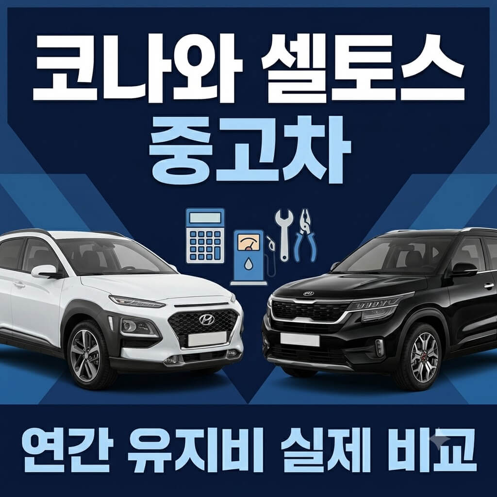 코나와 셀토스 중고차 유지비 비교하기｜연비·보험료·자동차세 총정리