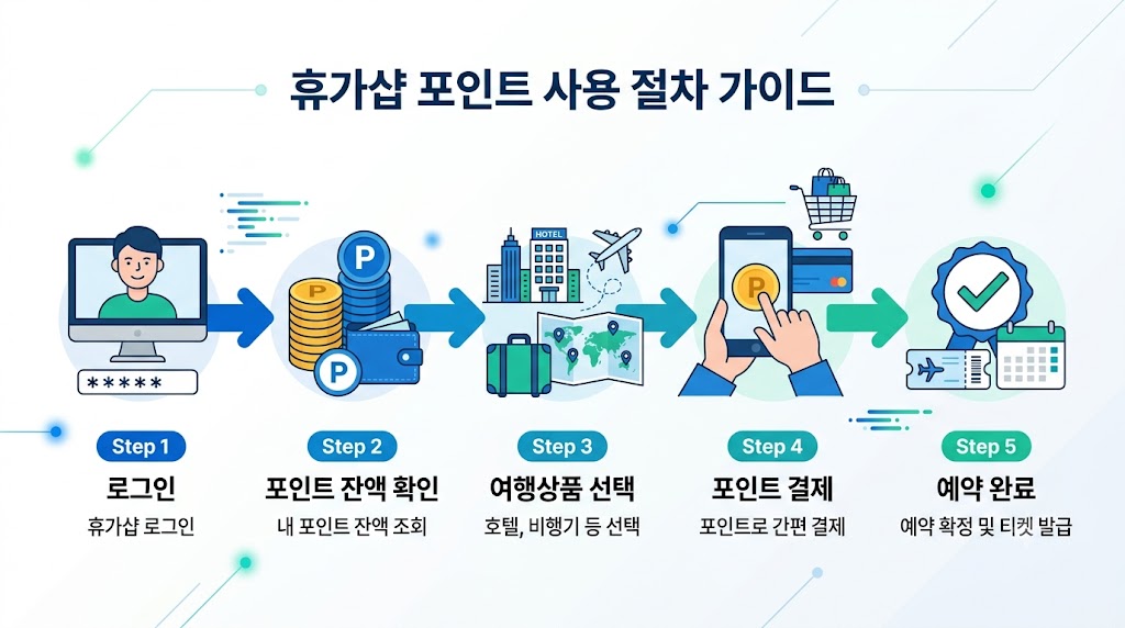 휴가샵 포인트 사용방법