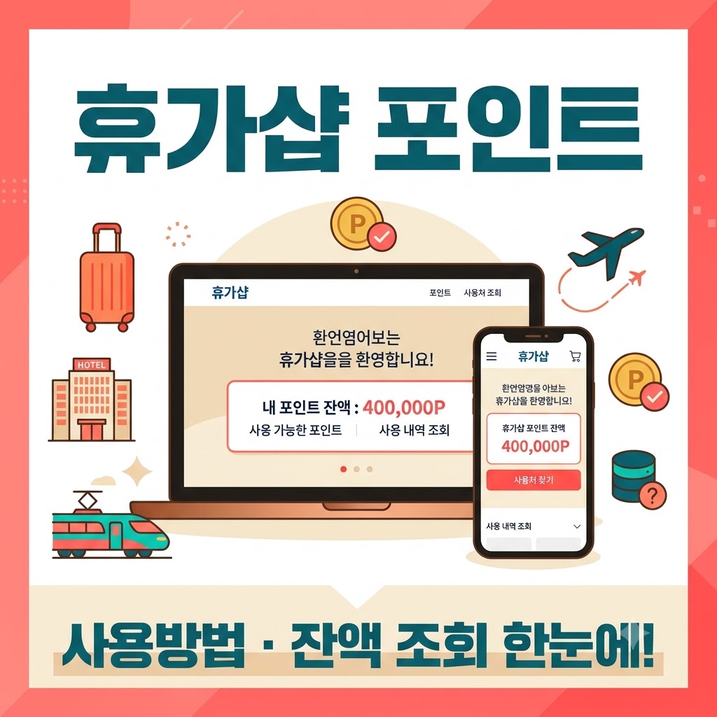 휴가샵 포인트 사용방법