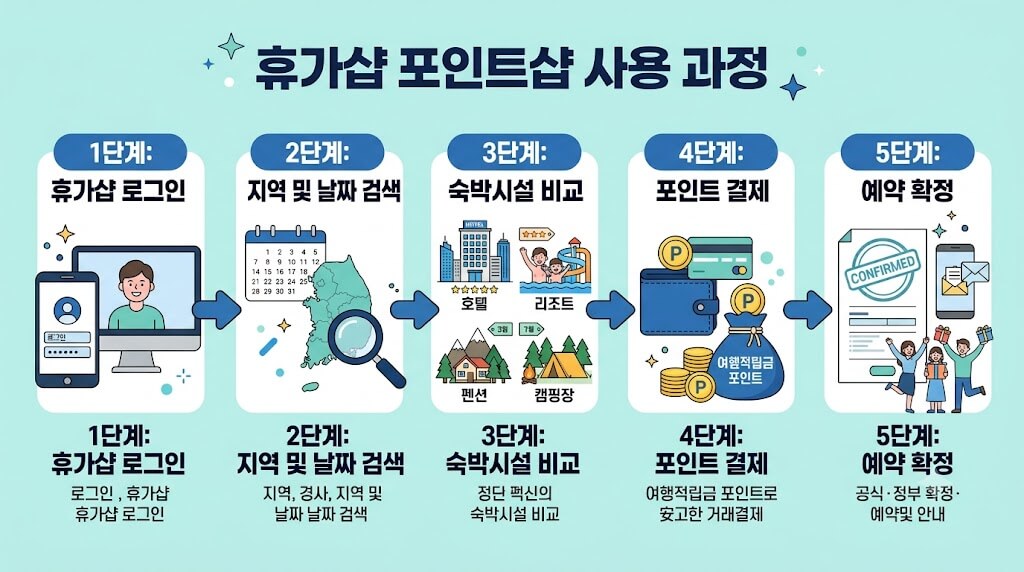 휴가샵 사용처, 휴가샵 숙박상품