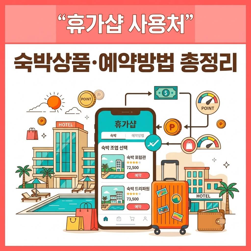 휴가샵 사용처와 숙박상품