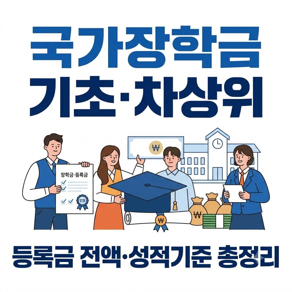 국가장학금 기초생활수급자 차상위 지원기준