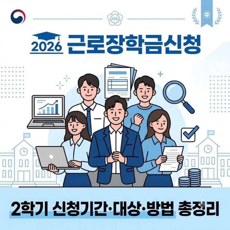 2026 근로장학금신청 방법 총정리｜2학기 신청기간·대상·조건·선발기준