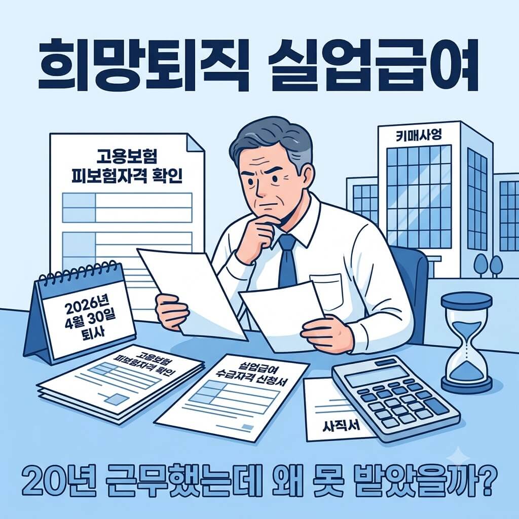 20년 근무 후 희망퇴직 실업급여 불인정｜180일·18개월·3년 직접 알아본 결과