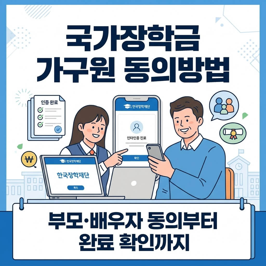 국가장학금 가구원 동의방법